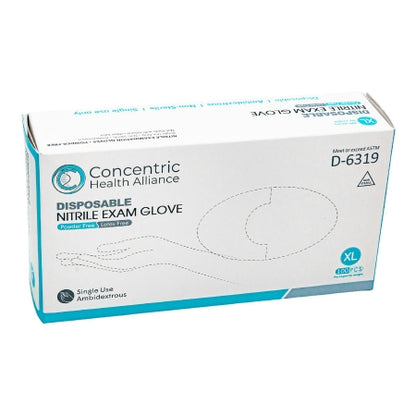 Exam Glove Concentric NonSterile Nitrile Standard Cuff Length Blue Not Rated