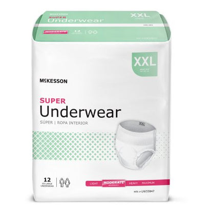 Underwear McKesson Pull On with Tear Away Seams X-Large