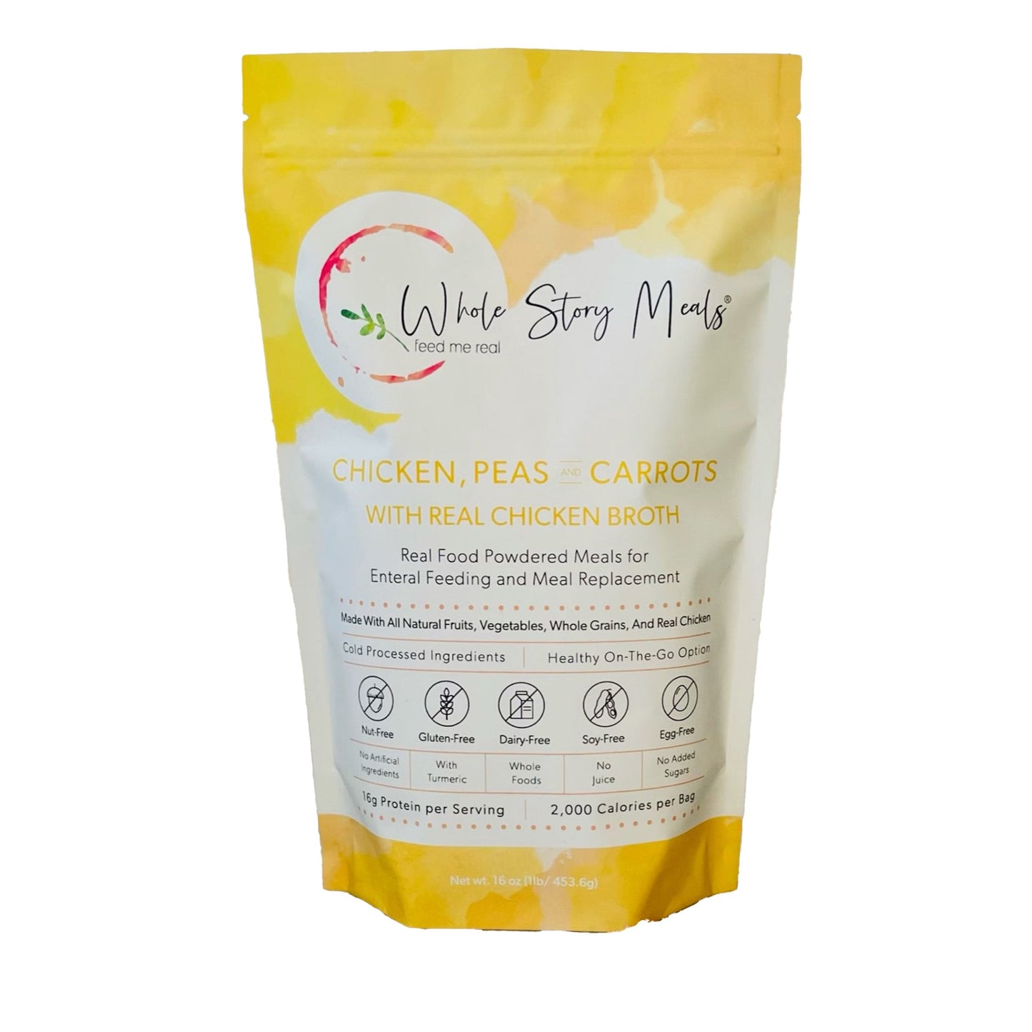 Whole Story Meals Chicken Peas Carrot Powdered Whole Food Oral Supplement 16 oz Pouch
