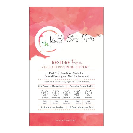 Oral Supplement Restore Fusion Renal Support Vanilla Berry Flavor Powder 16 oz. Pouch