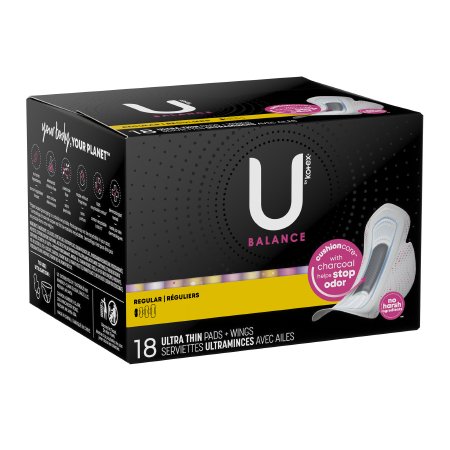 Feminine Pad U by Kotex Balance Ultra Thin with Wings Regular/Heavy Absorbency