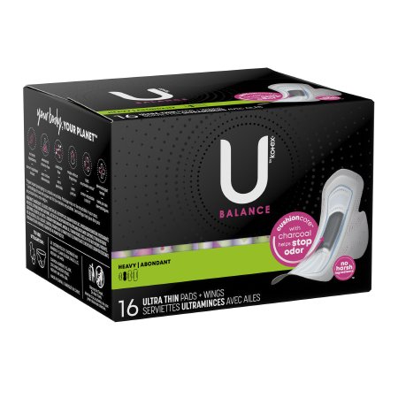 Feminine Pad U by Kotex Balance Ultra Thin with Wings Regular/Heavy Absorbency