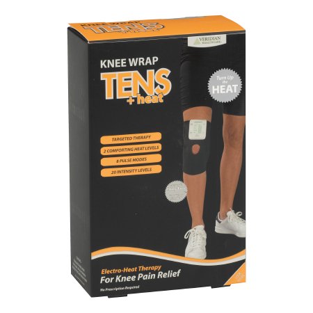 TENS Unit with Heat Conductive Knee Wrap Veridian Healthcare Single-Channel