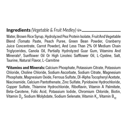 Compleat Pediatric Peptide 1.0 Tube Feeding Formula Vegetable Fruit Medley 250 mL Carton