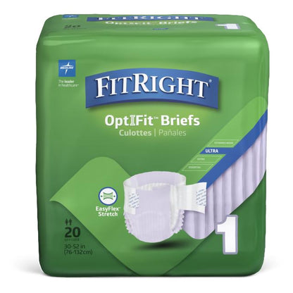 FitRight Ultra Adult Incontinence Briefs – Heavy Absorbency, Disposable, Unisex