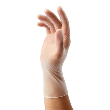 Exam Glove Glide-On Medium NonSterile Vinyl Standard Cuff Length Smooth Clear Not Rated