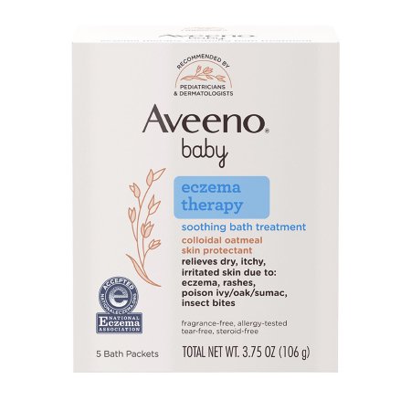 Bath Additive Aveeno Baby Eczema Therapy 3.75 oz. Individual Packet Unscented Powder