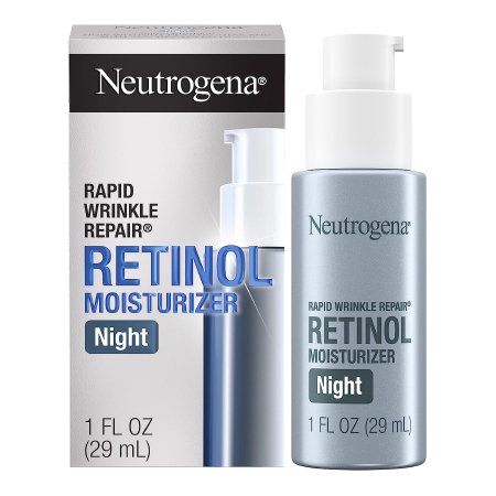 Facial Moisturizer Neutrogena Rapid Wrinkle Repair Night 1 oz. Pump Bottle Unscented Lotion