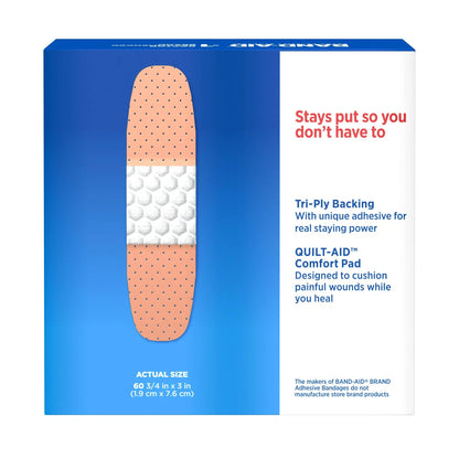Band-Aid Tru-Stay Plastic Adhesive Strips 3/4 x 3 Inch Sterile Bandages