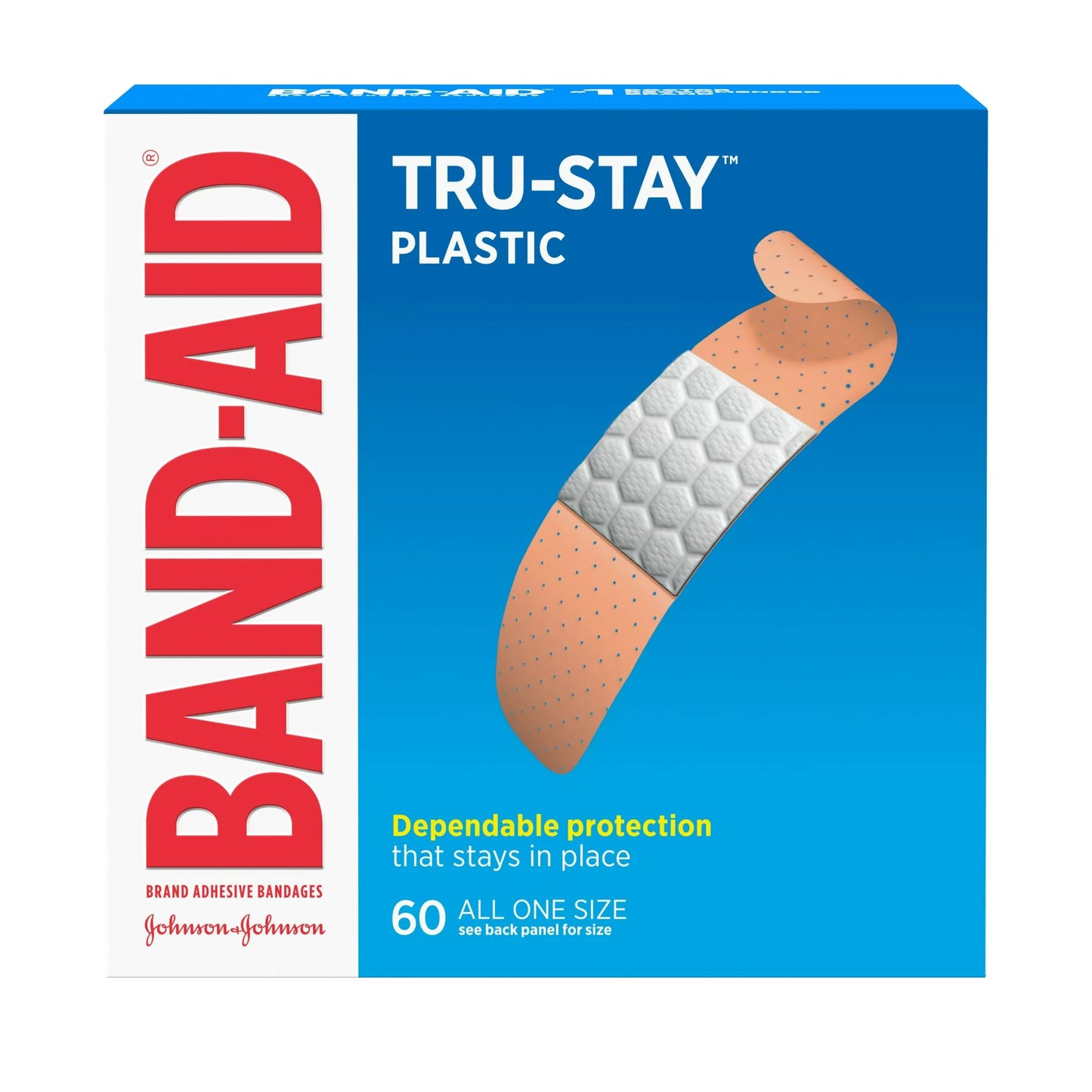 Band-Aid Tru-Stay Plastic Adhesive Strips 3/4 x 3 Inch Sterile Bandages