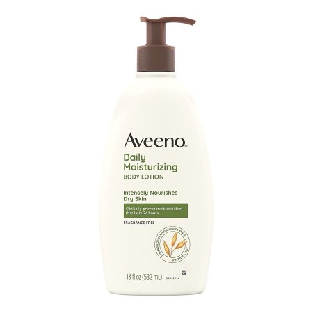 Hand and Body Moisturizer Aveeno Daily Moisturizing 18 oz. Pump Bottle Unscented Lotion