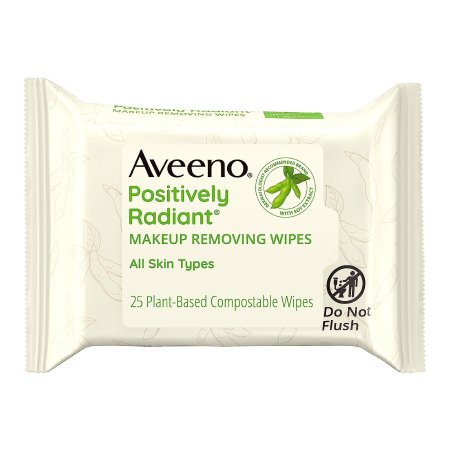 Makeup Remover Aveeno Positively Radiant Wipe Soft Pack Scented