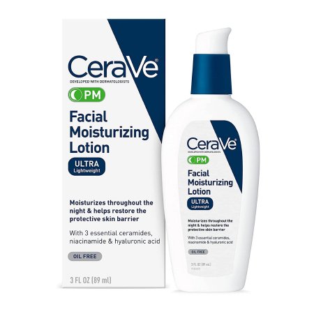 Facial Moisturizer CeraVe PM 3 oz. Pump Bottle Unscented Lotion