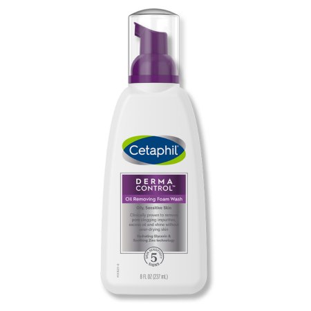 Facial Cleanser Cetaphil Derma Control Oil Removing Foaming 8 oz. Pump Bottle Gentle Scent