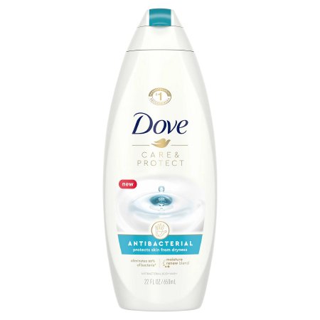 Antibacterial Body Wash Dove Care and Protect Liquid 22 oz. Bottle Scented