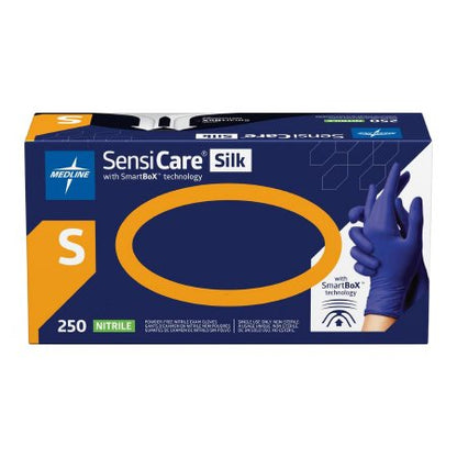 Exam Glove SensiCare Extended Cuff NonSterile Nitrile Extended Cuff Length Fully Textured Blue Chemo Tested