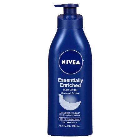 Hand and Body Moisturizer Nivea Essentially Enriched 16.9 oz. Pump Bottle Scented Lotion