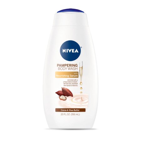 Body Wash Nivea Pampering Body Wash with Nourishing Serum Cream 20 oz. Bottle Cocoa / Shea Butter Scent