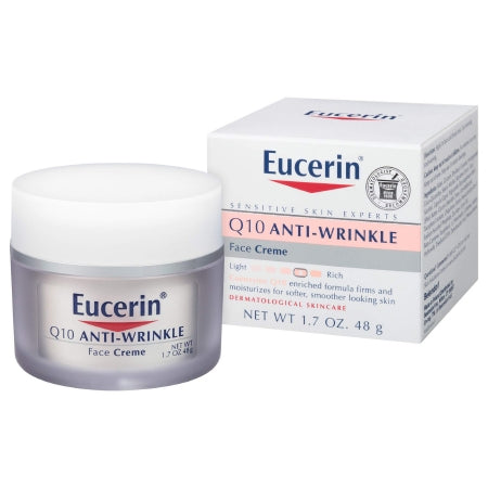 Facial Moisturizer Eucerin Q10 Anti-Wrinkle Sensitive Skin 1.7 oz. Jar Unscented Cream