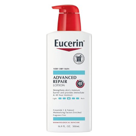 Hand and Body Moisturizer Eucerin Advanced Repair 16.9 oz. Pump Bottle Unscented Lotion