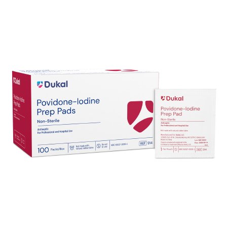 PVP Prep Pad Dukal 10% Strength Povidone - Iodine Individual Packet NonSterile