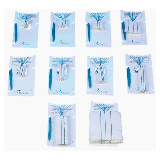 DeRoyal Surgical Neuro Sponge X-Ray Detectable Rayon Pattie 1-1/2 x 1-1/2 Inch Sterile