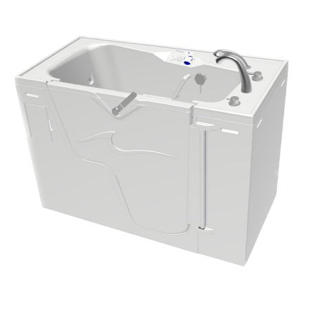 Side Entry Walk-In Whirlpool Tub with Disinfection Cleaning System , Remedy UV Water Purification system, Seat Surface Heater, and Inline Water Heater REGEN White Gel-Coated Fiberglass