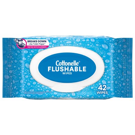 Flushable Personal Wipe Cottonelle FreshCare Soft Pack Scented 42 Count