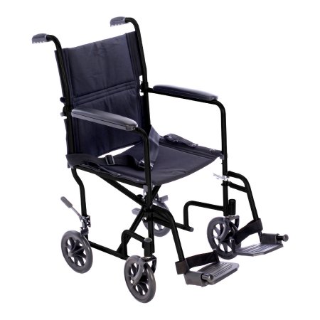 Transport Chair Astra 19 Inch Seat Width Full Length Arm Swing-Away Footrest Aluminum Frame