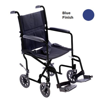 Transport Chair Astra 19 Inch Seat Width Full Length Arm Swing-Away Footrest Aluminum Frame