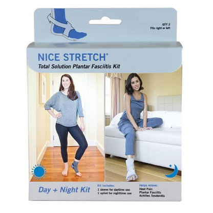 Plantar Fasciitis Support Kit Nice Stretch Total Solution Plantar Fasciitis Relief Kit Small / Medium Hook and Loop Closure / Pull-On Sleeve