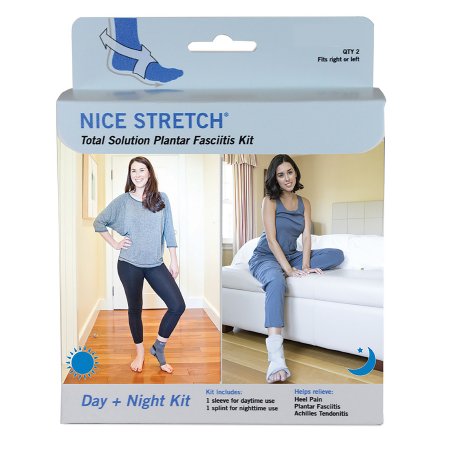 Plantar Fasciitis Support Kit Nice Stretch Total Solution Plantar Fasciitis Relief Kit Small / Medium Hook and Loop Closure / Pull-On Sleeve