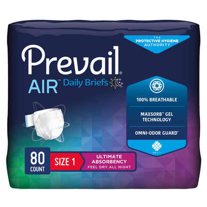 Prevail Per-Fit Unisex Adult Incontinence Brief – Heavy Absorbency, Medium Size