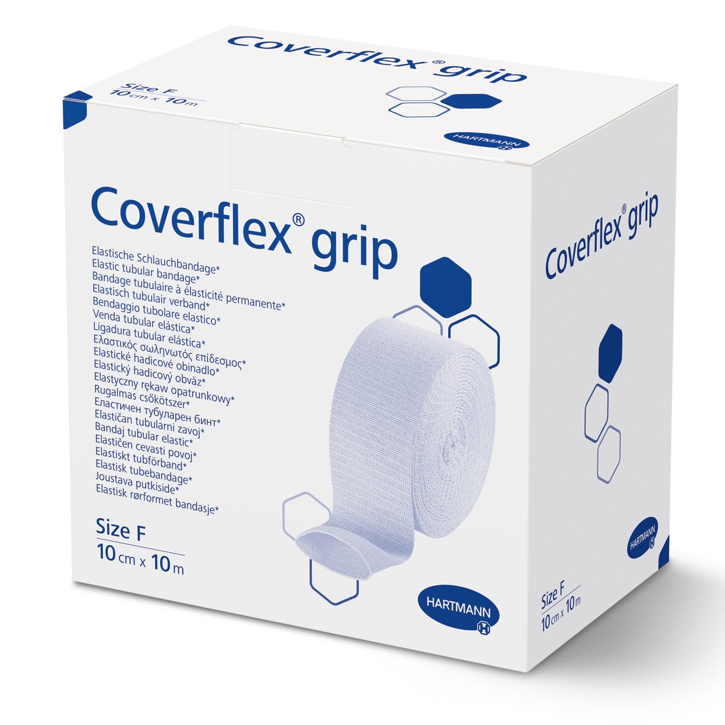 Coverflex Grip Elastic Tubular Support Bandage Size F 4 Inch x 11 Yard Standard Compression