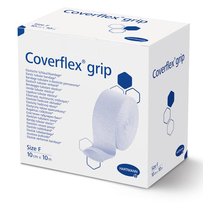 Coverflex Grip Elastic Tubular Support Bandage Size F 4 Inch x 11 Yard Standard Compression