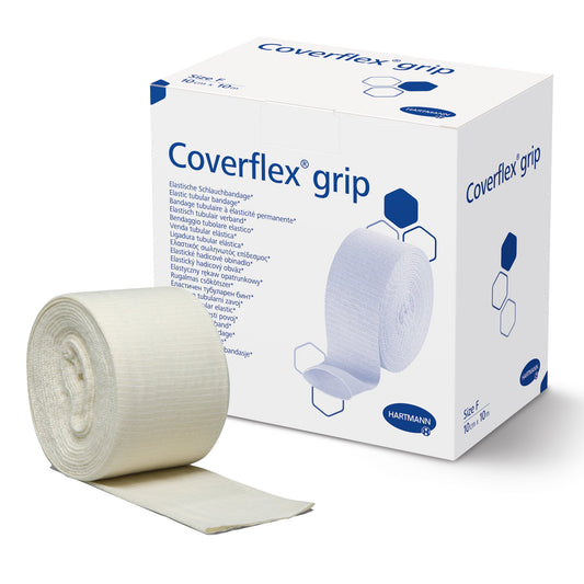 Coverflex Grip Elastic Tubular Support Bandage Size F 4 Inch x 11 Yard Standard Compression