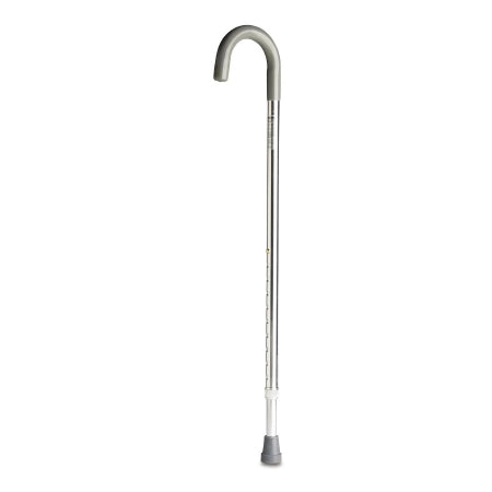 Round Handle Cane Medline Shepherd's Crook Aluminum 31 to 40 Inch Height Chrome