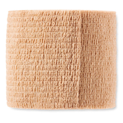 Medline Cohesive Bandage 2 Inch x 5 Yard Self-Adherent Tan Wrap