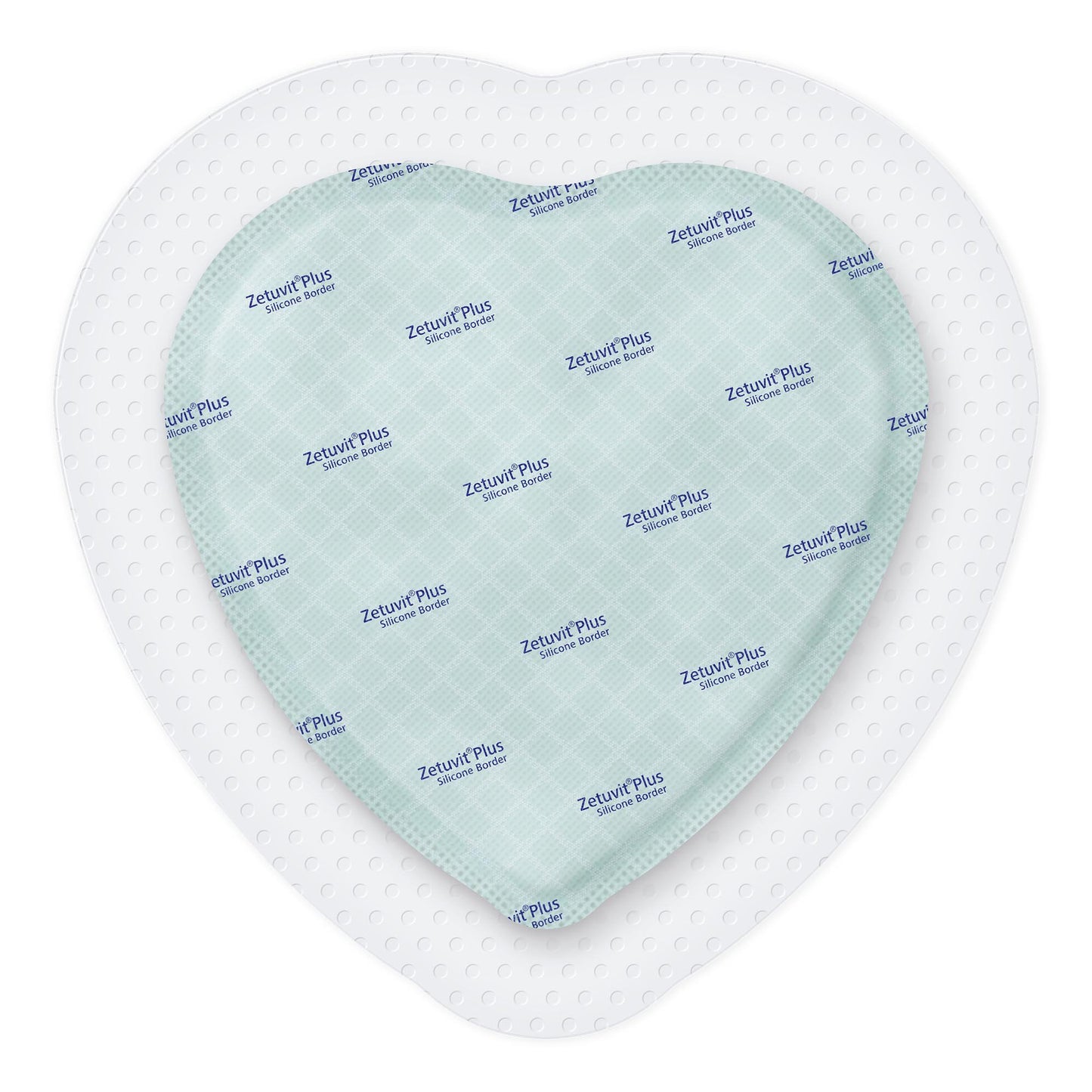 Zetuvit Plus Silicone Border Sacral Super Absorbent Dressing 7 x 7 Inch Sterile Silicone Adhesive Dressing