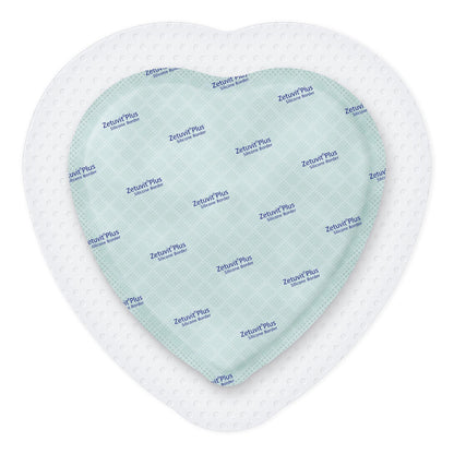 Zetuvit Plus Silicone Border Sacral Super Absorbent Dressing 7 x 7 Inch Sterile Silicone Adhesive Dressing