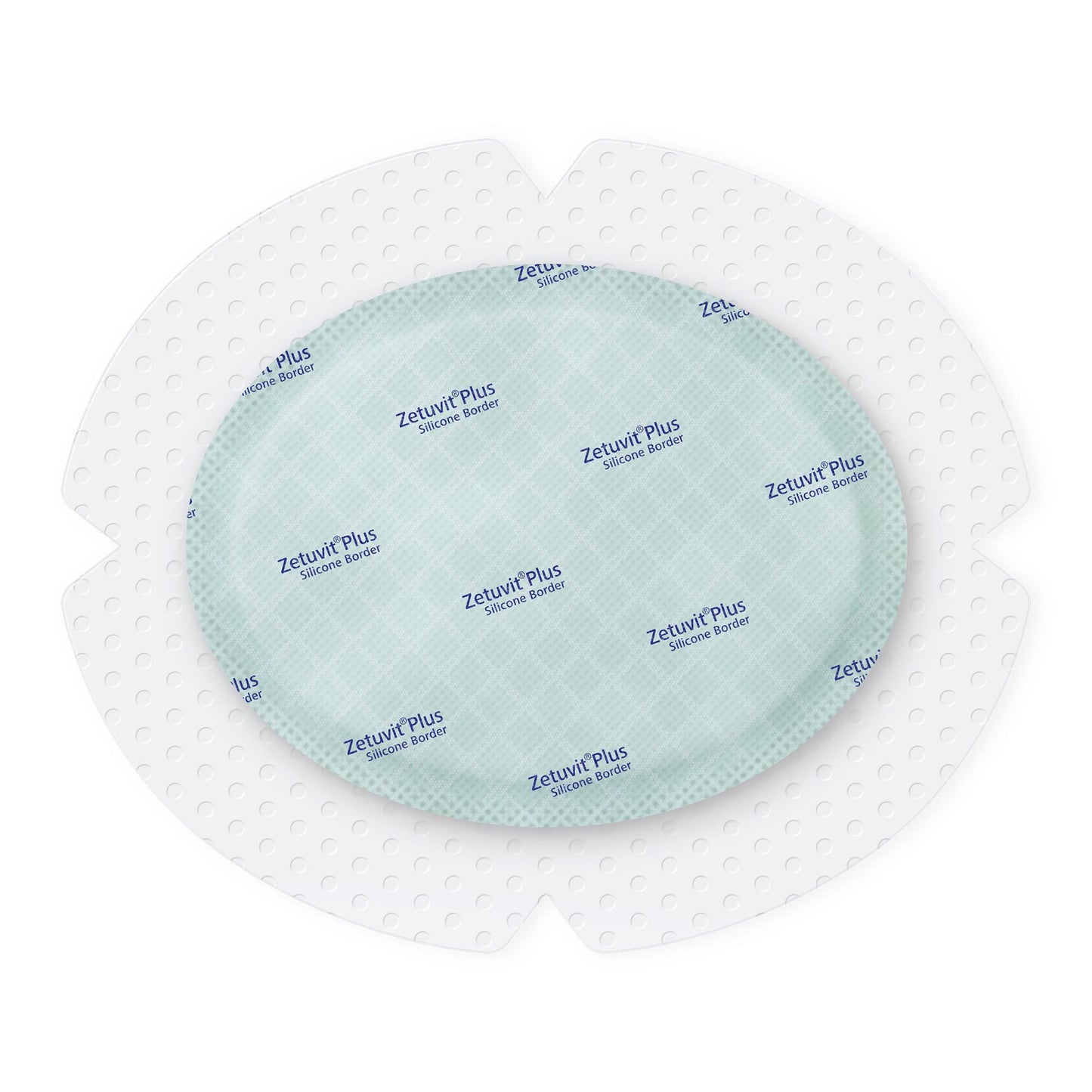 Zetuvit Plus Silicone Border Oval Super Absorbent Dressing 5 x 6 Inch Sterile Silicone Adhesive Dressing
