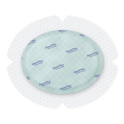 Zetuvit Plus Silicone Border Oval Super Absorbent Dressing 5 x 6 Inch Sterile Silicone Adhesive Dressing