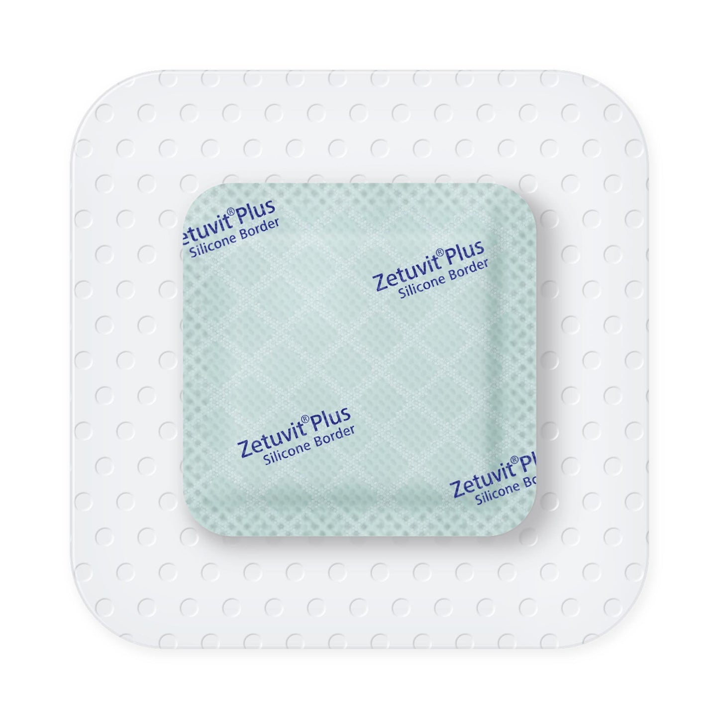 Zetuvit Plus Silicone Border Super Absorbent Dressing 3 x 3 Inch Sterile Silicone Adhesive Dressing
