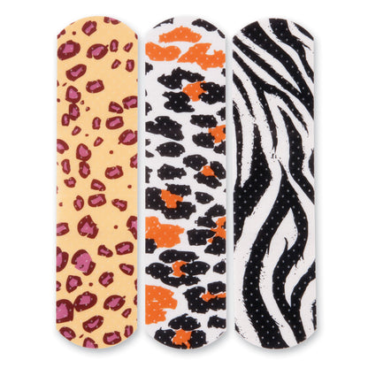 American White Cross First Aid Plastic Adhesive Strips Designer Safari Kid Design 3/4 x 3 Inch Sterile Bandages