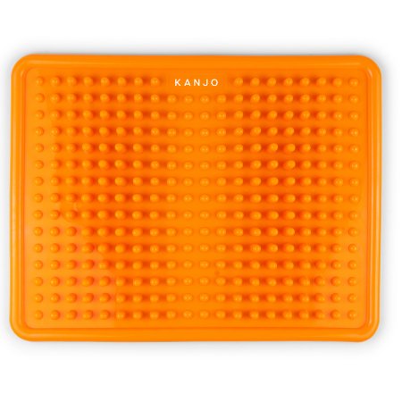 Kanjo Accupressure Foot Mat Orange PVC Plastic 10-1/2 X 13-1/2 Inch