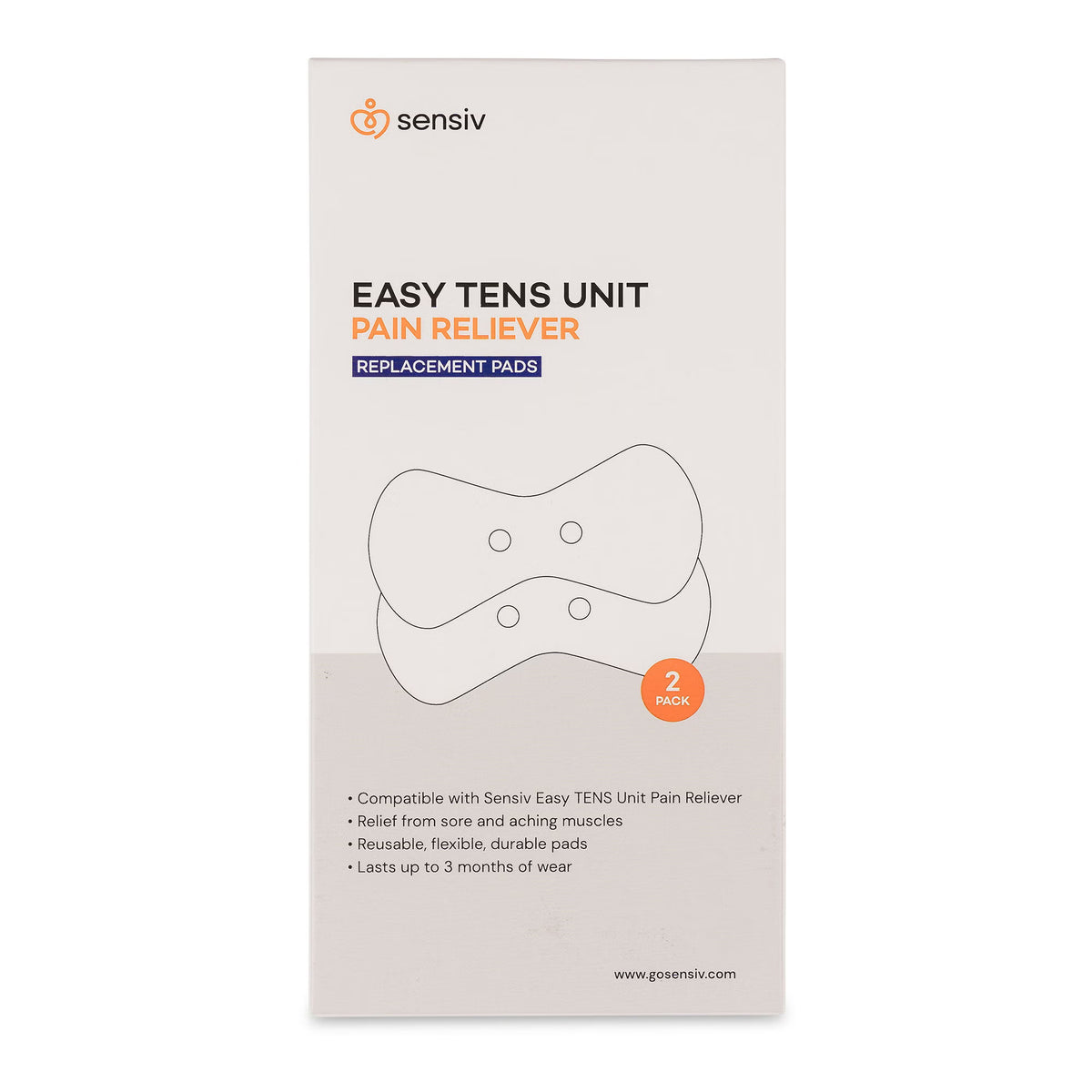 Sensiv Electrotherapy Electrode Large Butterfly Replacement TENS Pads