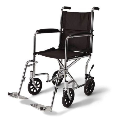 Transport Chair 19 Inch Seat Width Full Length Arm Swing-Away Footrest Steel Frame