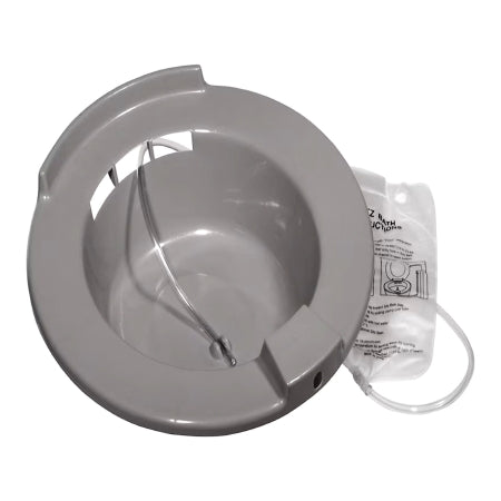 Sitz Bath Round Gray Plastic 2.1 Quart