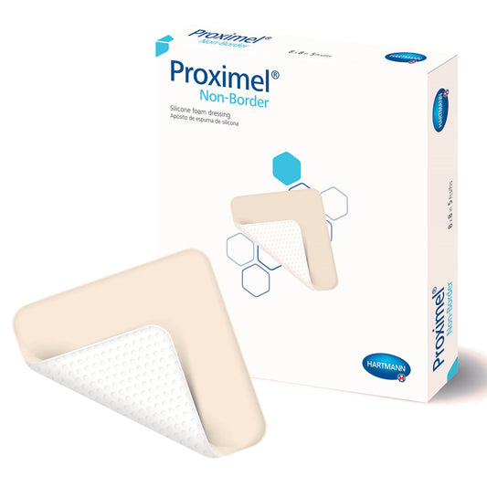 Proximel Non-Border Foam Dressing 8 x 8 Inch Sterile Silicone Foam Dressing