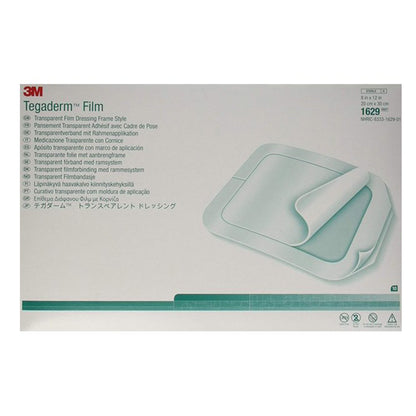 3M Tegaderm Transparent Film Dressing 8 x 12 Inch Sterile Frame Style Dressing with Label